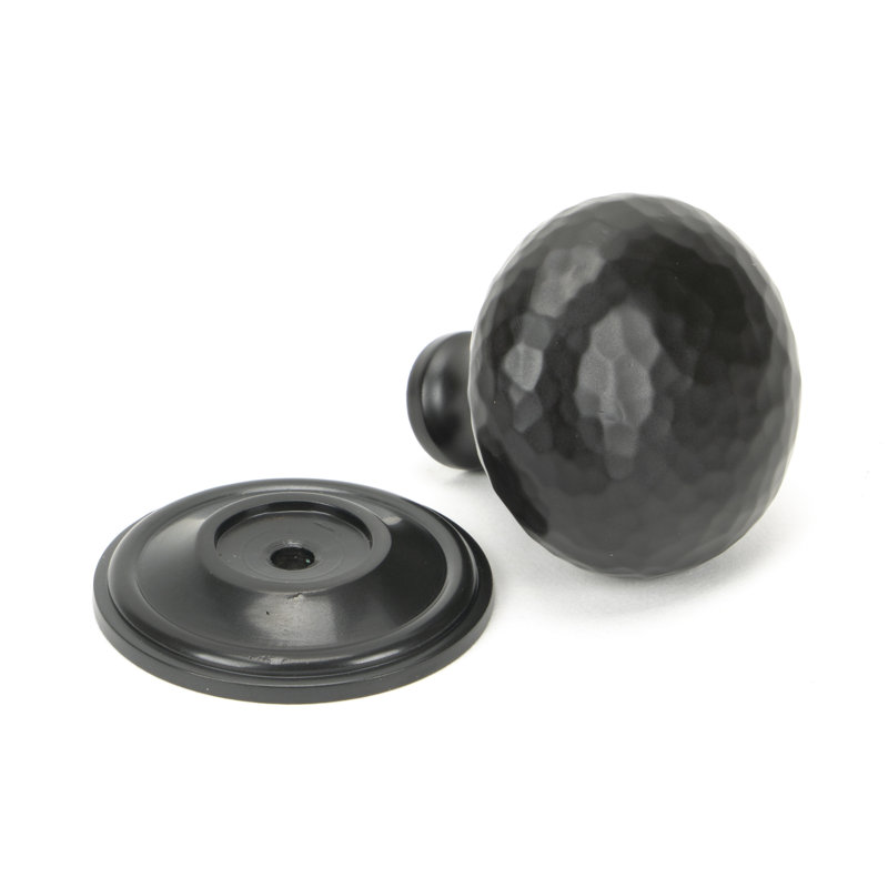 Hammered Mushroom 38mm Diameter Knob, Aged Bronze