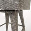 Tabouret de bar d'extérieur en osier avec coussin Arville