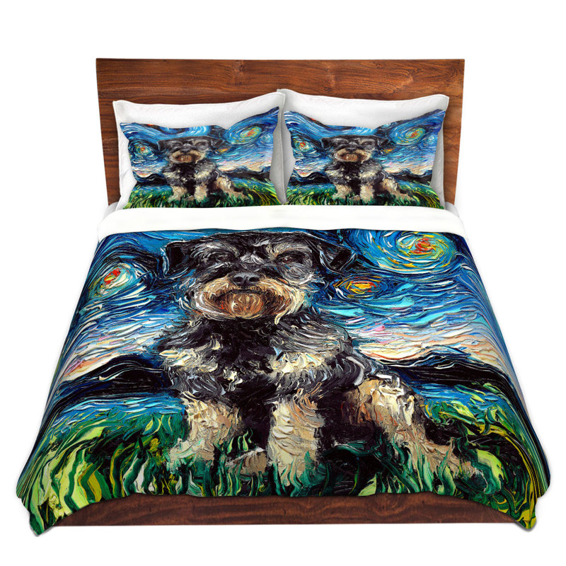 Ensembles de housses de couette DiaNoche en microfibre par Aja Ann - Schnoodle Dog