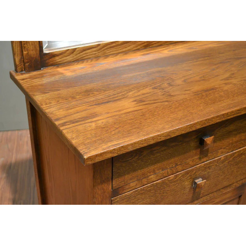 Arts And Crafts 19'' Solid Wood Sideboard, Walnut