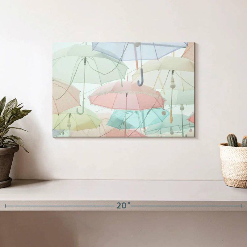 Kerner Pastel Umbrellas, 8" H x 12" W