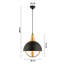 Élégant lustre noir réglable, structure en métal, 11,8 po de diamètre x 13 po de hauteur | Hauteur réglable de 15 po à 54,3 po | 1 x douille E27 de 40 W maximum (ampoule non incluse) | Parfait pour la salle à manger et les espaces de vie-626804842