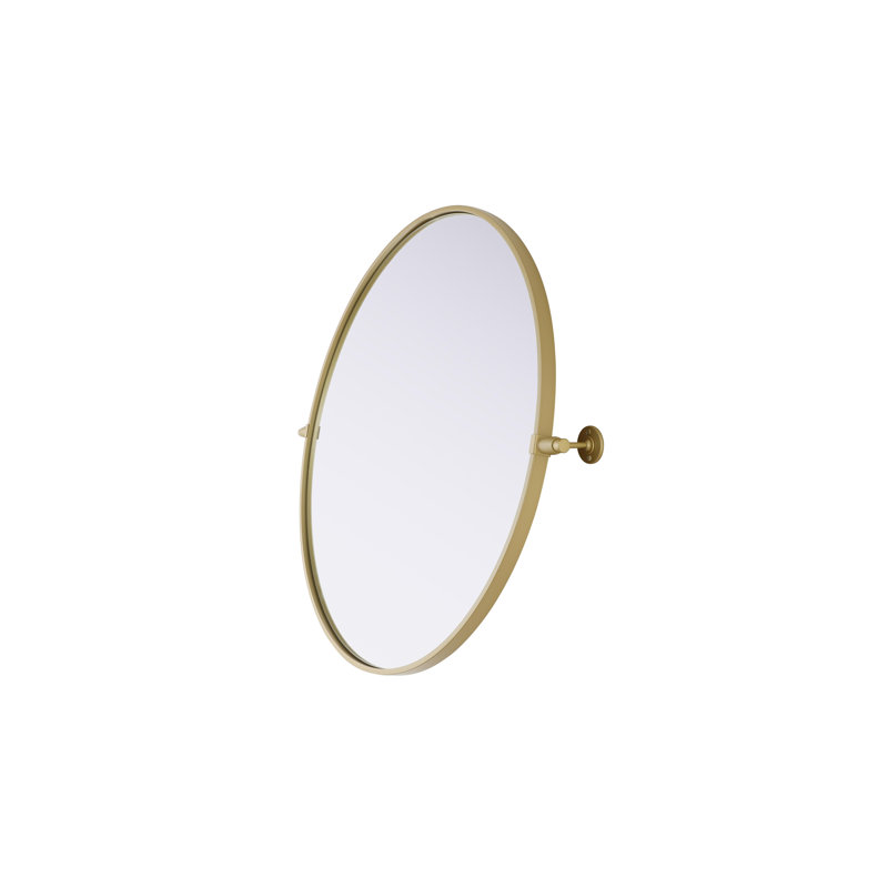 Amoura Pivot Mirror in Brass, Brass, 30" x 30"