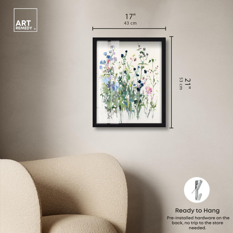 Art floral par Wild Remède, H 21 po x l 17 po, Noir