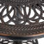 Table d'extérieur robuste en aluminium avec une touche de charme pratique en cuivre antique