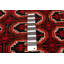 Tapis unique en laine noué à la main 3 pi 2 po x 5 pi 11 po nouvel âge Braisen noir / rouge / blanc
