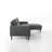 Loseff Pointer 2-Piece Fabric Upholstered Sectional, Gray