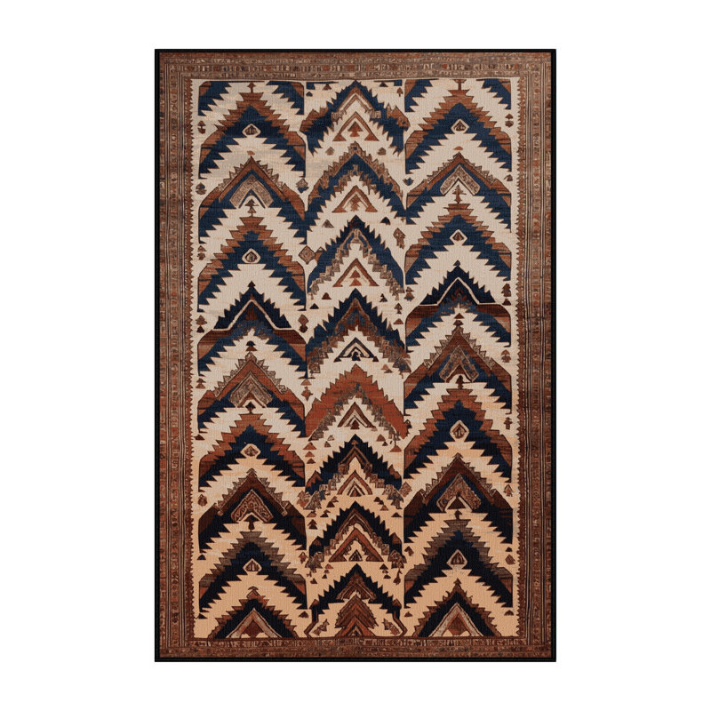 Tapis brun lavable à la machine, Rectangle 3 pi x 5 pi
