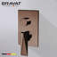 Ensemble de douche carré avec mélangeur thermostatique Bravat-68810749