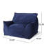 Fauteuil à billes bleu marine avec sièges modernes et confortables. Rembourrage en mousse durable. Housse amovible avec fermeture à glissière. P 42 po, l 40 po, H 32 po, P 53 po, Pd 16 po, H 48 po, Pw 55 lb confortable et élégant.-1163878883