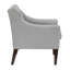 Chaise d'appoint de salon moderne en gris, revêtement en tissu à boutons, structure en contreplaqué, coussins de siège en mousse haute, housse réversible, coussin de pieds en bois d'hévéa brun amovible-1721583989