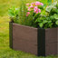  Ensemble pour lit de jardin surélevé - Boîte à fleurs à 6 panneaux aspect bois - Grand pot à fleurs pour plantes, légumes et fleurs - utilisation intérieure / extérieure sur un patio ou un balcon