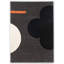 Wool Geometric Area Rug in Graphite/Black/Orange-63011421