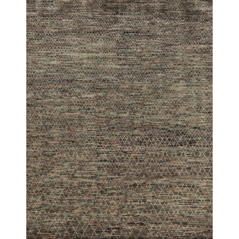 Mystique Hand Knotted Wool Geometric Area Rug, Rectangle 5' x 7'