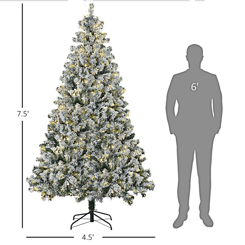 Arbre de Noël artificiel pré-éclairé, 7.4'