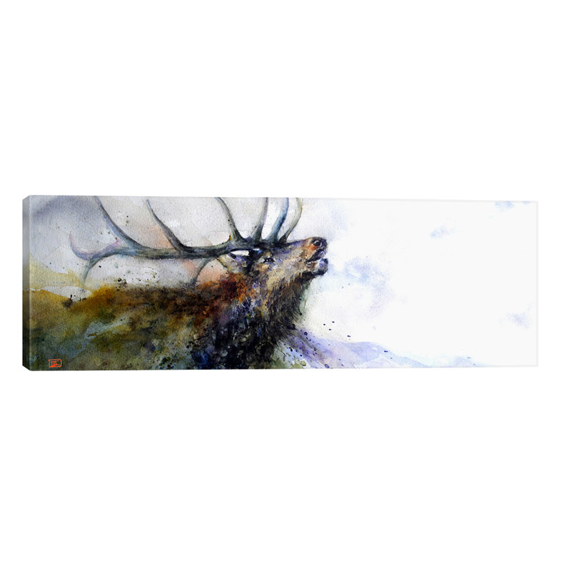 Elk Ii by Dean Crouser - Wrapped Canvas Panoramic Print, 30.48 cm H x 91.44 cm W x 1.91 cm D