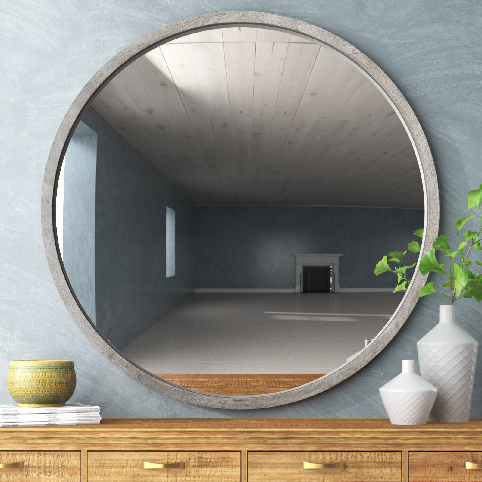 Carper 46" Accent Mirror, Gray