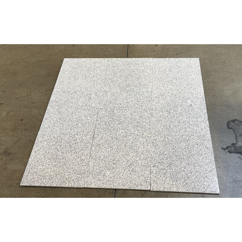 12" x 12" Granite Stone Look Wall & Floor Tile, Crystal White