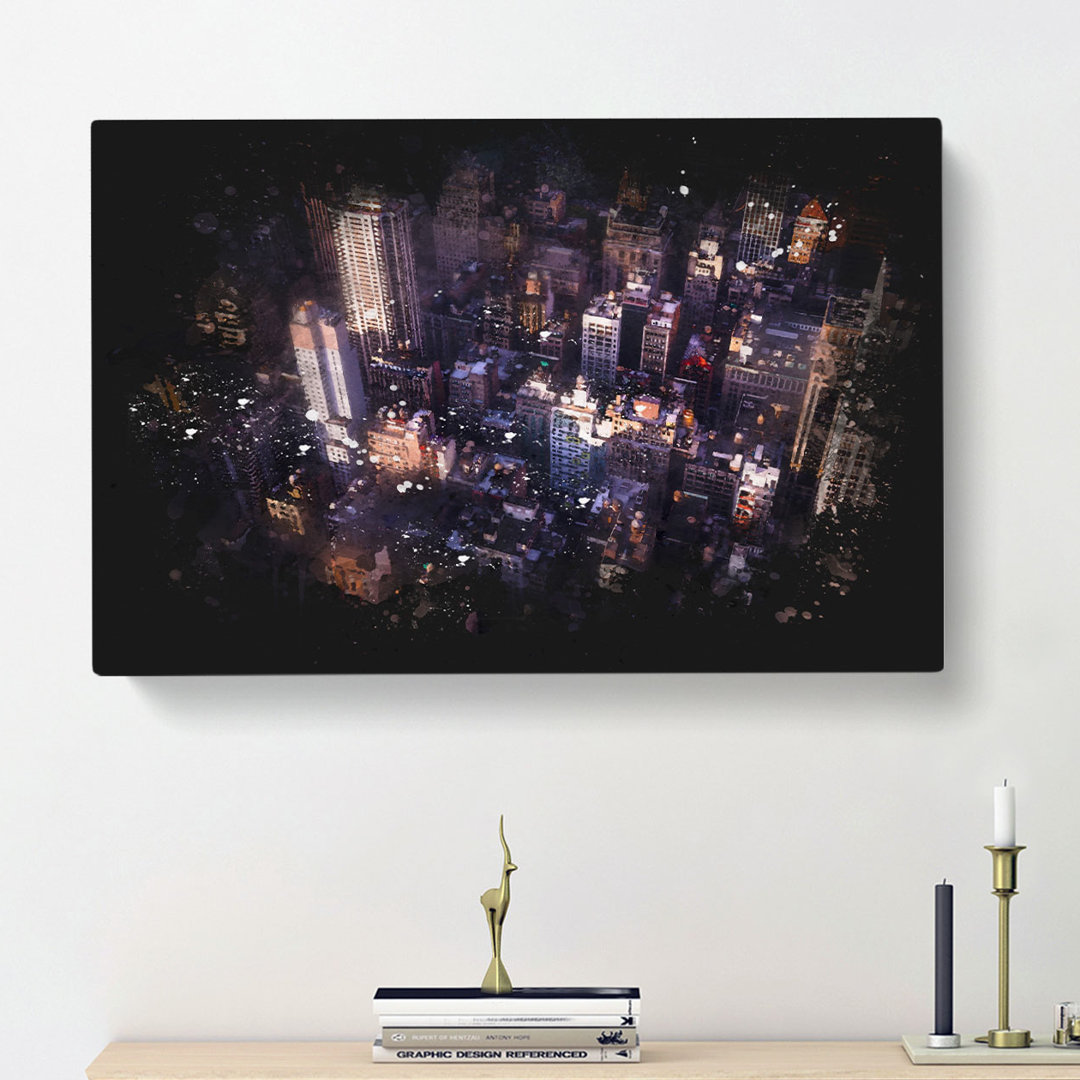 Above New York City - Wrapped Canvas