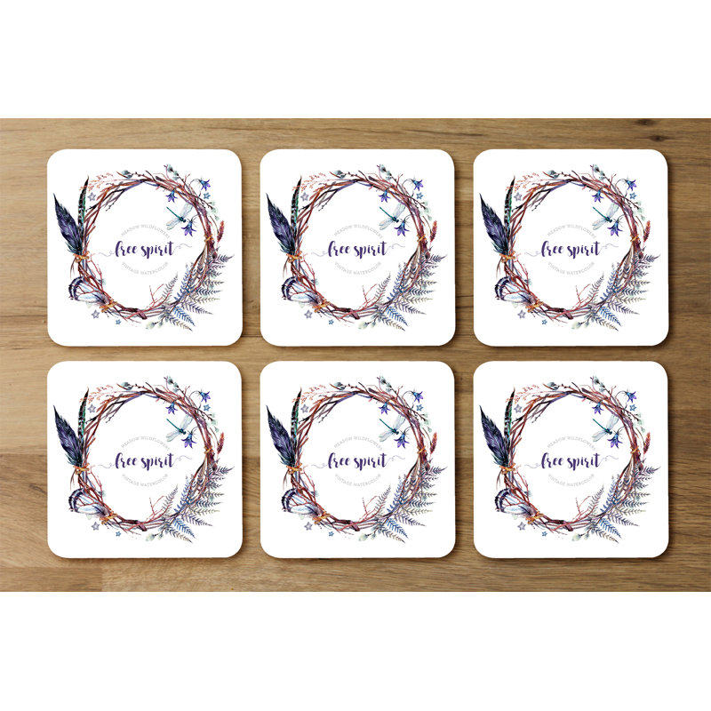 Square 6 Piece Coaster Set