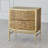 Crinkle Bedside Chest-Brass/Bronze