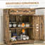 Élégant buffet avec comptoir en bois massif pour la cuisine et le salon modernes, offrant beaucoup de rangement et un design élégant.-1948904430