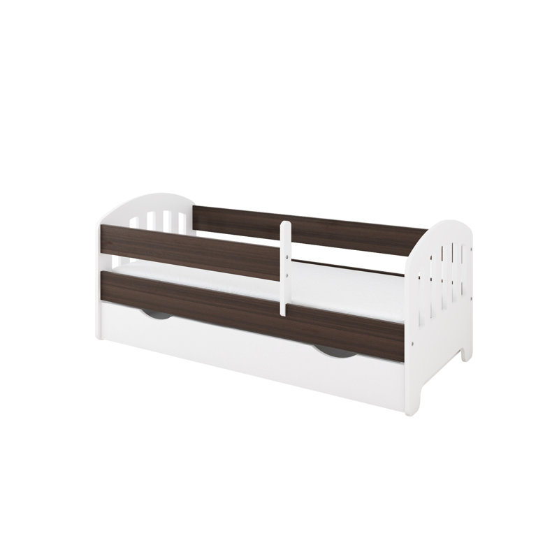 Larkin Cabin Bed with Storage Included, European Toddler (80 x 180 cm), Nut