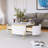 Modern Round Coffee Table With 2 Large Drawers Storage Accent Table-1907743287