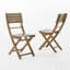 Chaise d'extérieur pliante en bois d'acacia (ensemble de 2), naturel, chaise-916406468-916406470