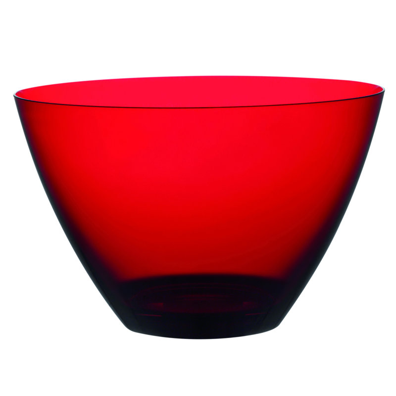 Bol rond en polycarbonate 8,66 po - 6 pièces, Grenat