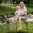 4-Foot Rectangular HDPE Plastic Folding Table, Adjustable Height, 400 Lbs Heavy Duty, Indoor & Outdoor Use (Set of 1)