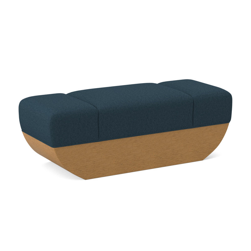 Ark Upholstered Bench, Margaret Lagoon Polyester Blend, Amber