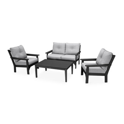 Vineyard 4-Piece Deep Seating Set by POLYWOOD