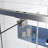 38-42"W x 71"H Pivot-Hinged Semi-Frameless Shower Door With Clear Glass-106927100