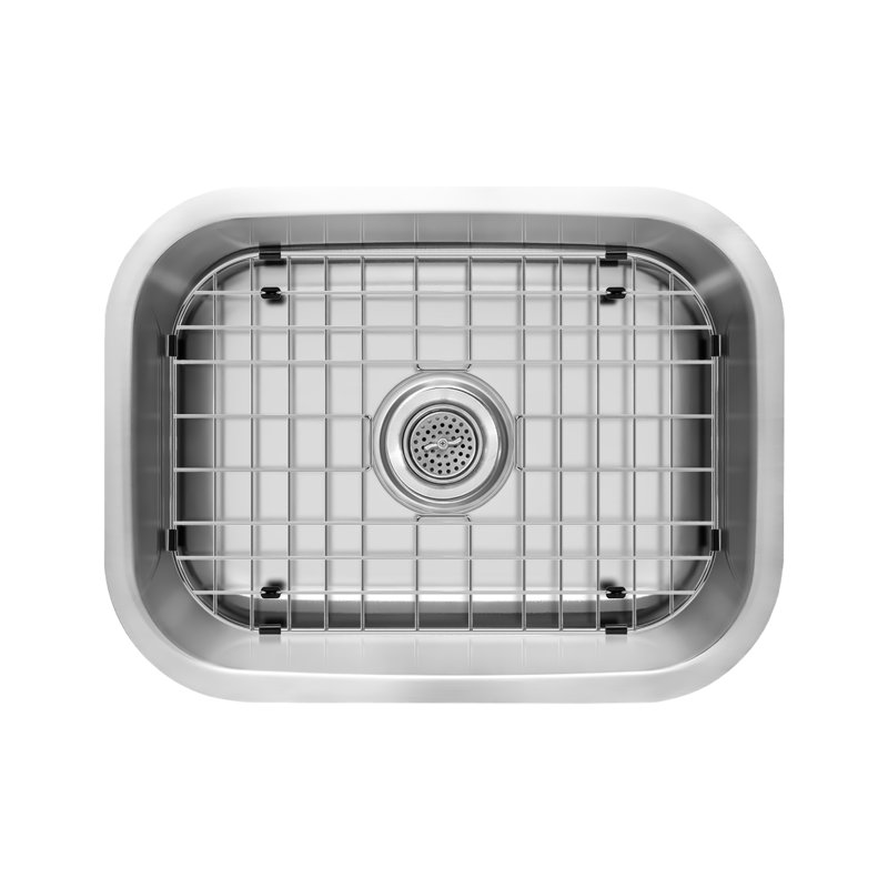 Évier de cuisine encastré à simple cuve en acier inoxydable