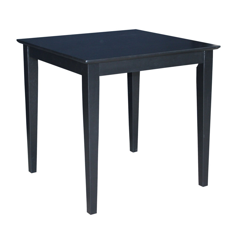 Calumet Heimann Solid Wood Dining Table, Black, 30" H x 30" L x 30" W