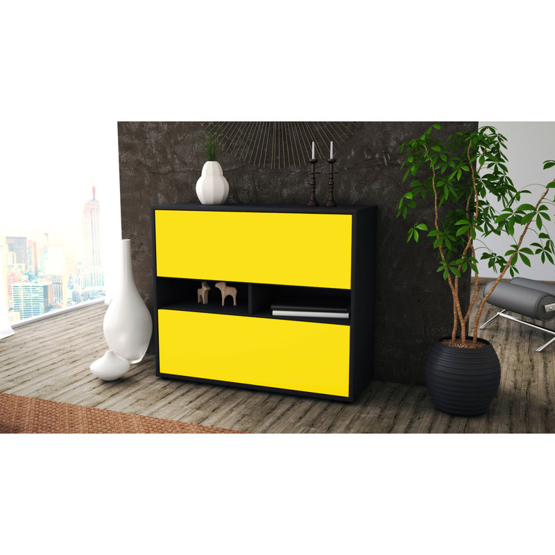 Regent Sideboard, Charcoal/Yellow