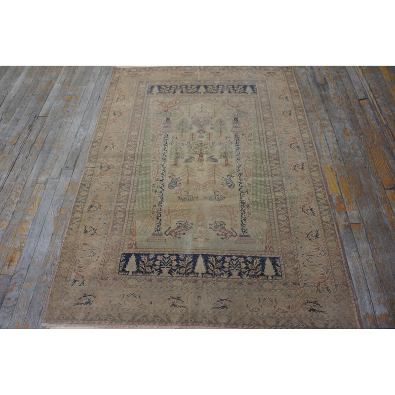 Antique Panderma Kayseri Turkish Knotted Rug