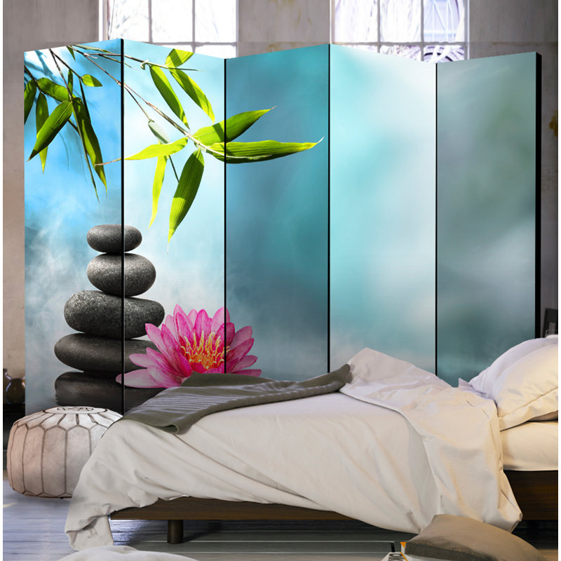Broadmoor 172cm H Solid Wood Folding Room Divider, 5