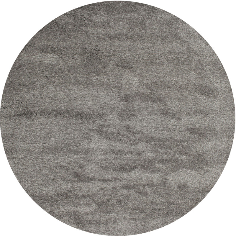 Tapis gris / noir Shameeza, Rond 6 pi