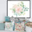 Bouquet de fleurs de rose et d'eucalyptus - Peinture sur toile-67230438-67230443