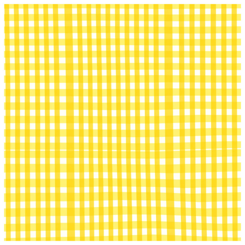Yellow White Gingham Comforter, King