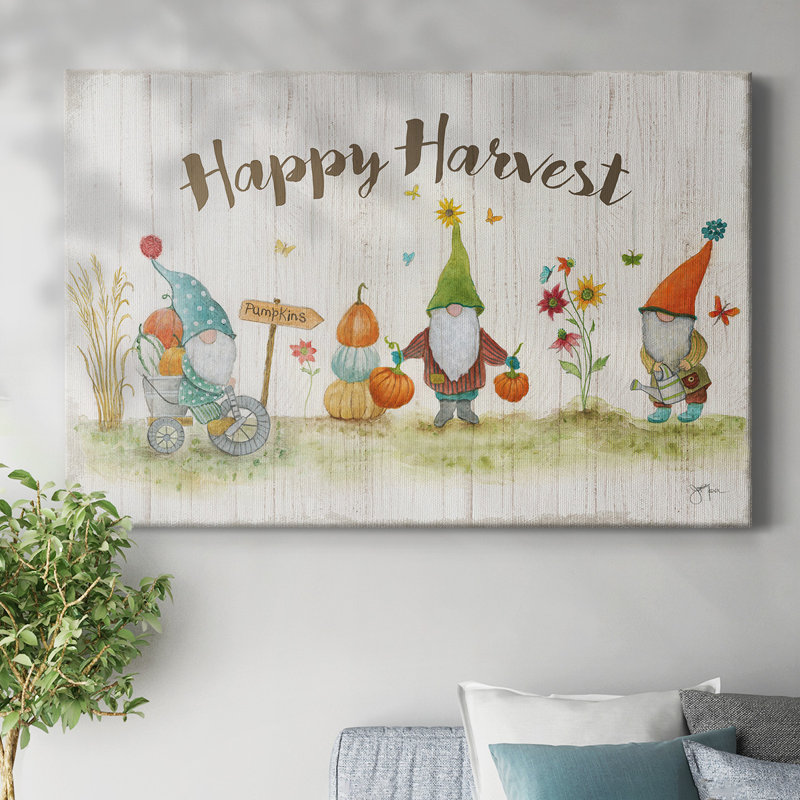 Gnome Harvest - Toile tendue avec châssis, H 12 po x l 18 po
