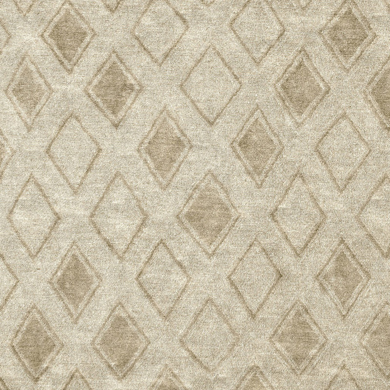 Linen Geometric Area Rug, Rectangle 3' x 5'