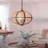 Chandelier  - 4  - Light Wood, Hanging Light Fixture With Adjustable Chain Function