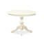 L'ensemble 5 pièces de table et chaises de cuisine comprend une table de salle à manger ronde avec piédestal et 4 chaises Parson en tissu bleu bébé, lin blanc-1998732283-1998732272-1998624643