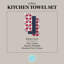 Ensemble de serviettes de cuisine MARTHA STEWART Americana Star Gihgham, rouge / blanc / bleu