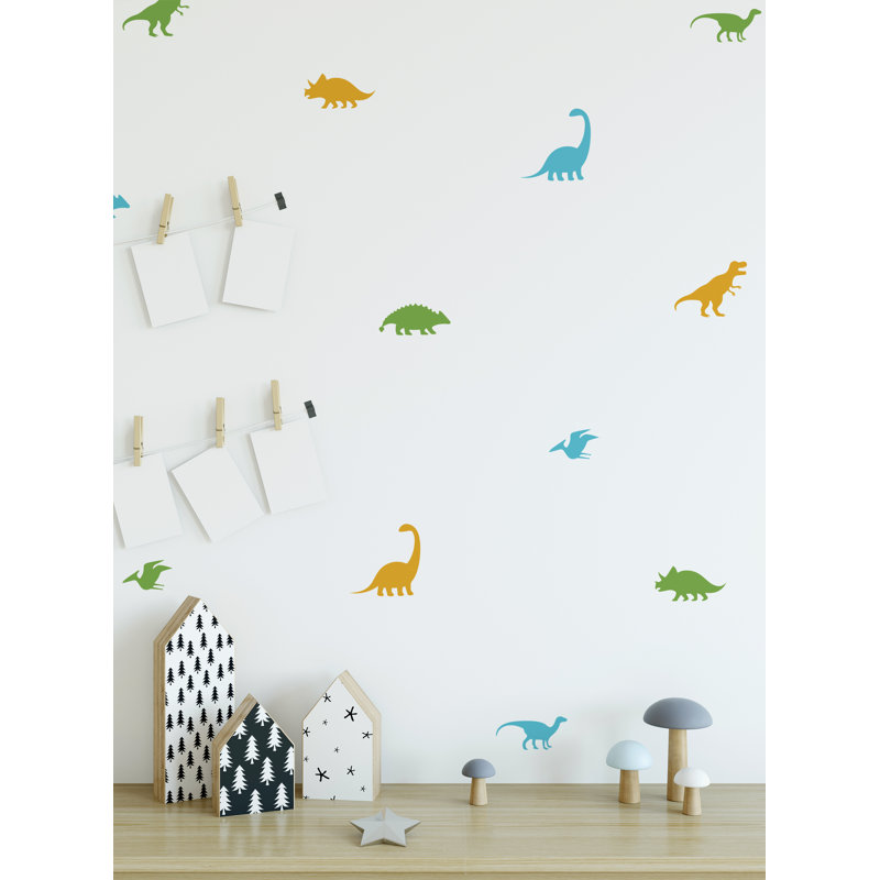 Adhésif décoratif dinosaure, bleu