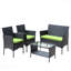 Canapé d'extérieur en rotin avec coussin 4 pièces-1436385406