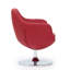 Fauteuil ballon pivotant rembourré en cuir Caisson-2107838778